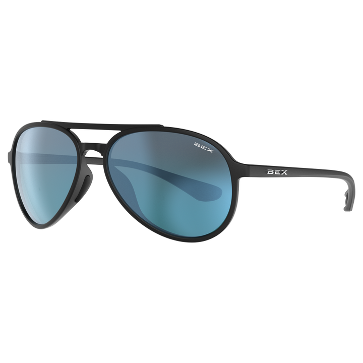 Sunglasses Wesley Lite S124BKGYBS Black Gray Blue-Silver#color_black-gray-blue-silver