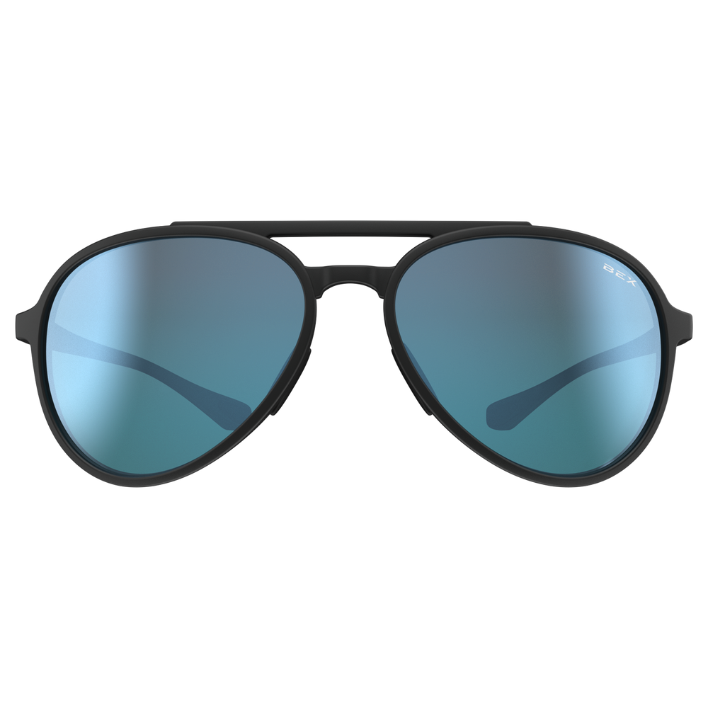 Sunglasses Wesley Lite S124BKGYBS Black Gray Blue-Silver#color_black-gray-blue-silver