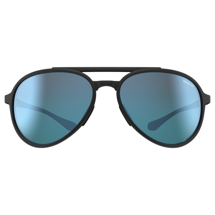 Sunglasses Wesley Lite S124BKGYBS Black Gray Blue-Silver#color_black-gray-blue-silver